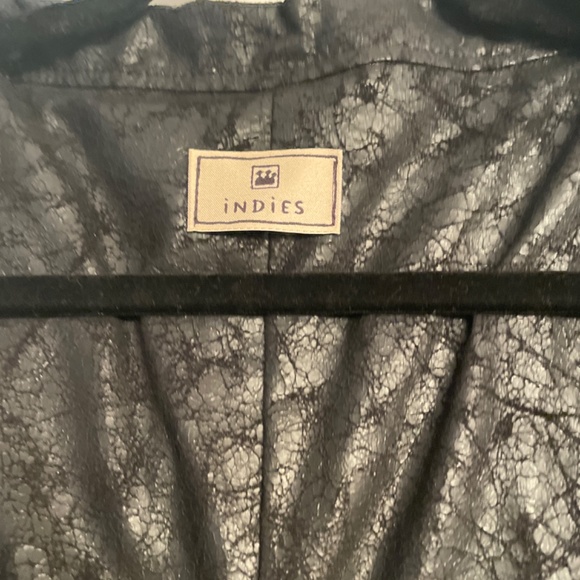 Indies vest/accessory (sleeveless long zippered vest) or dress in black size 3 - Picture 7 of 7